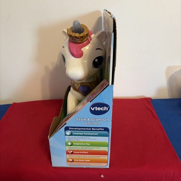 VTech Style & Glam On Unicorn Kids Toy Gift Christmas Birthday Age 18M-Up New - Picture 3 of 12